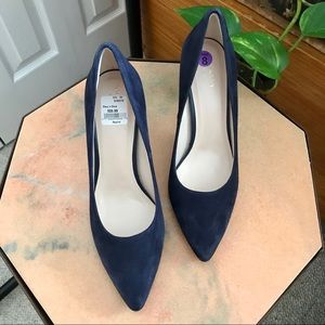 Navy Suede Pumps